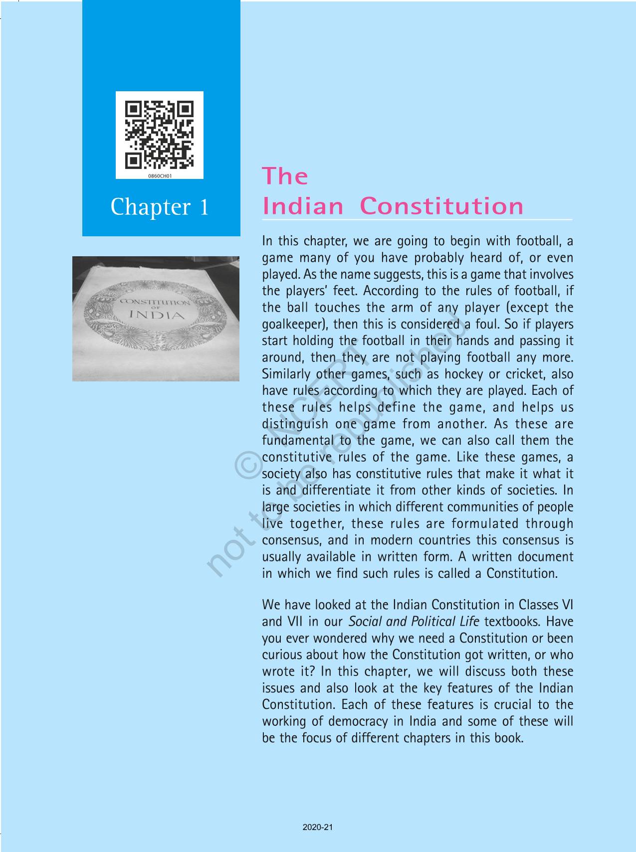 The Indian Constitution Ncert Book Of Class Social And Political